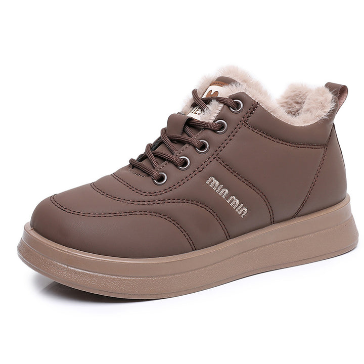 Damen Wärmende High-Top Sneakers mit kuscheligem Innenfutter und rutschfester Sohle Drune