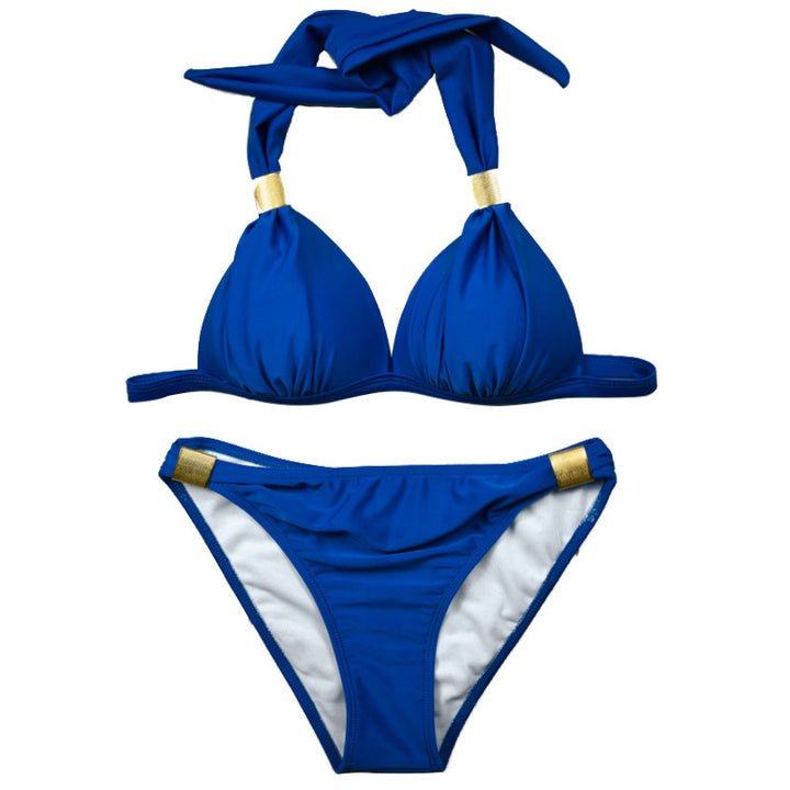 Damen Triangel-Bikini mit verstellbaren Trägern und schicker Knoten-Detail Drune