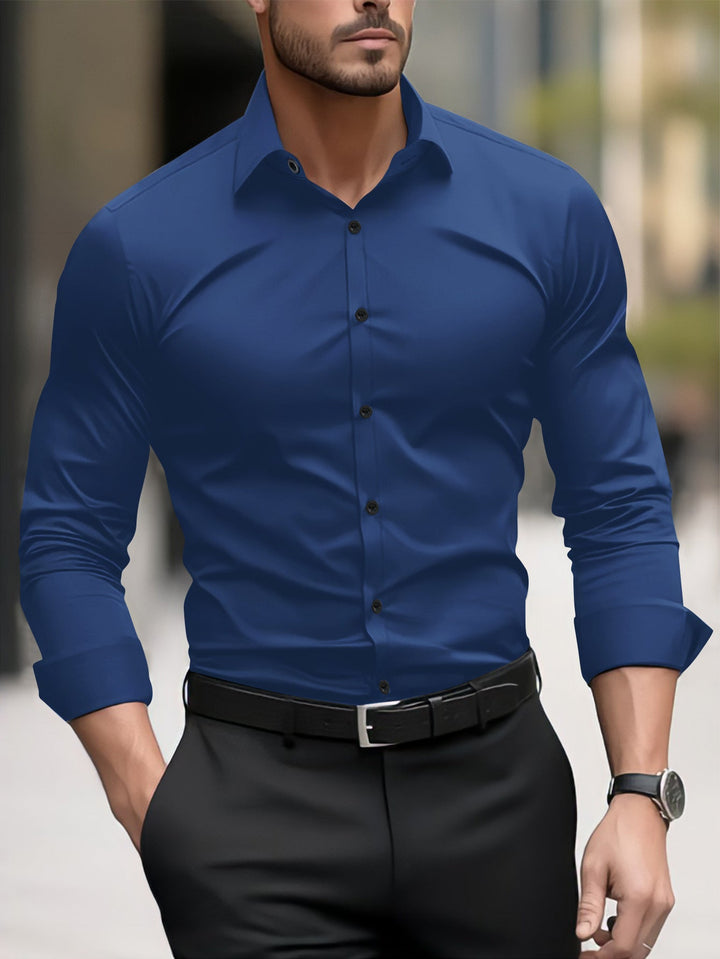 Herren Slim-Fit Langarmhemd mit modernem Schnitt und eleganten Akzenten Drune