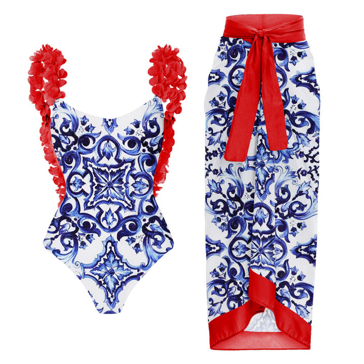 Damen Bikiniset mit floralem Muster und eleganten Rüschendetails Drune