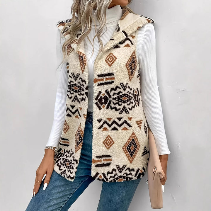 Damen Weste mit geometrischem Muster Drune