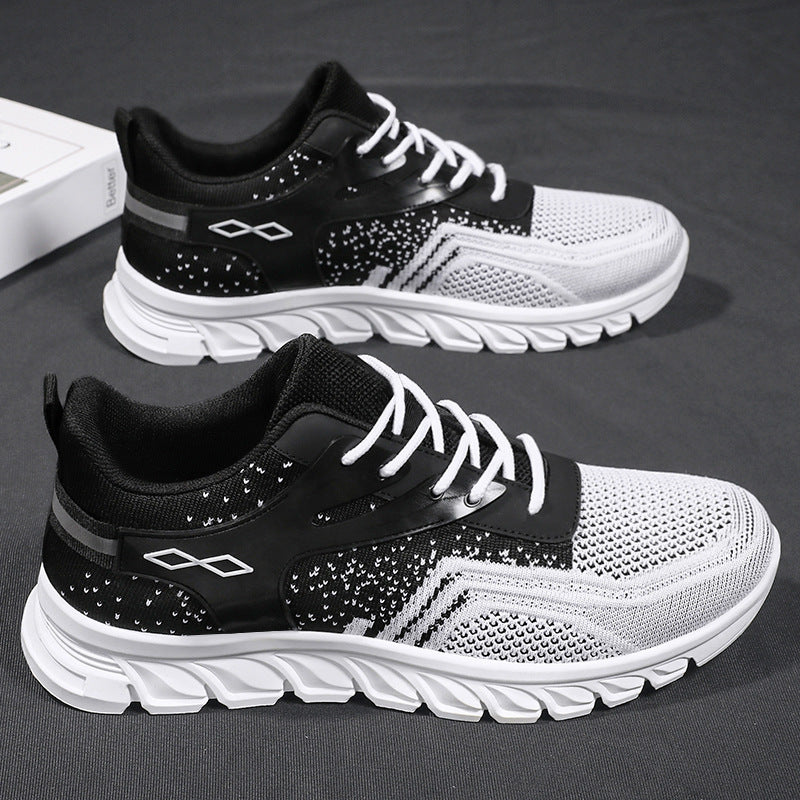 Herren nan flexibler Mesh-Running-Sneaker mit geformter Memory-Fußsohle und stoßdämpfender Wellenlaufsohle Drune