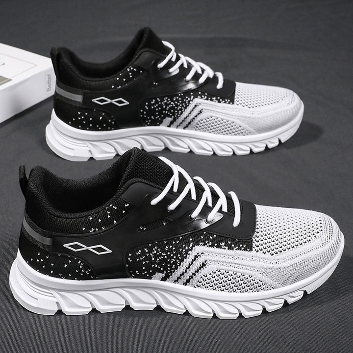 Herren nan flexibler Mesh-Running-Sneaker mit geformter Memory-Fußsohle und stoßdämpfender Wellenlaufsohle Drune