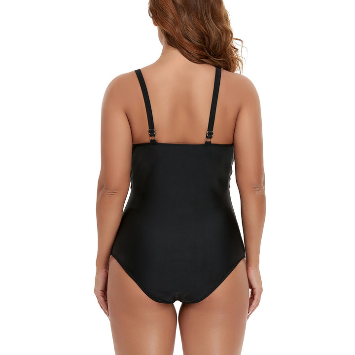 Damen Einteiler Badeanzug mit elegantem Wickeldetail und figurformender Passform Drune