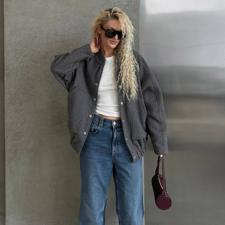 Damen Cozy Strickjacke mit Knopfdetails und weichem Material Drune