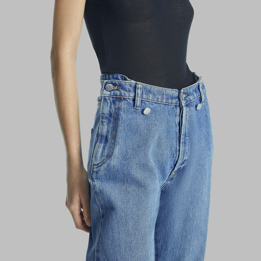 Damen High-Waist Cargo-Jeans mit lässigem Schnitt und einzigartigen Taschen Drune