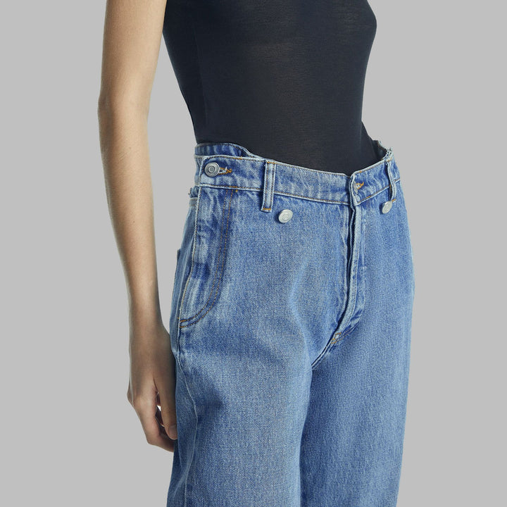 Damen High-Waist Cargo-Jeans mit lässigem Schnitt und einzigartigen Taschen Drune