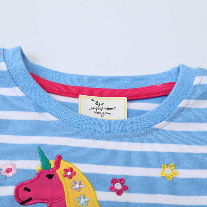 Mädchen Freizeitkleid mit süßem Einhorn-Design Drune