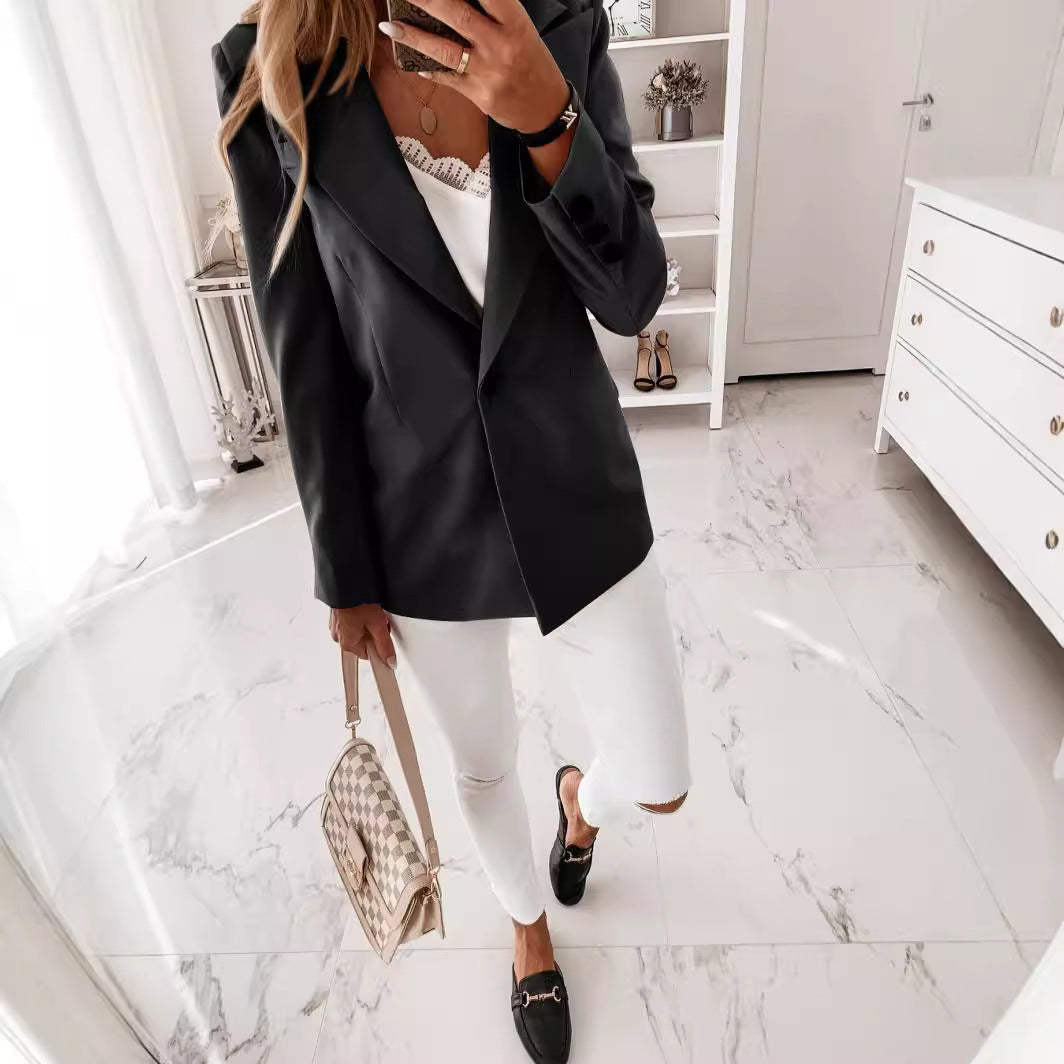 Damen Zweiteiliges Blazer Set aus hochqualitativem Gewebe Drune