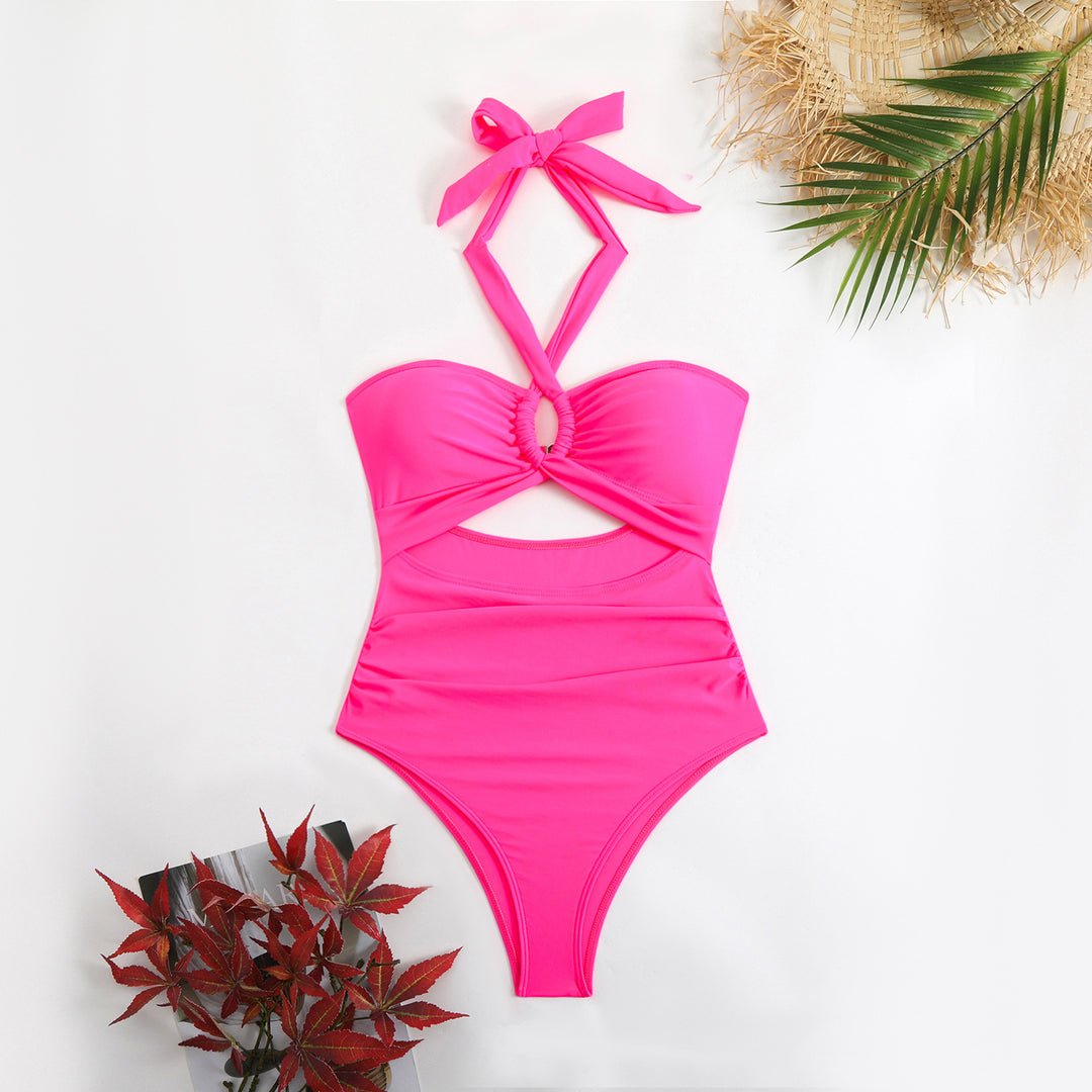 Damen eleganter Cut-Out Badeanzug Drune