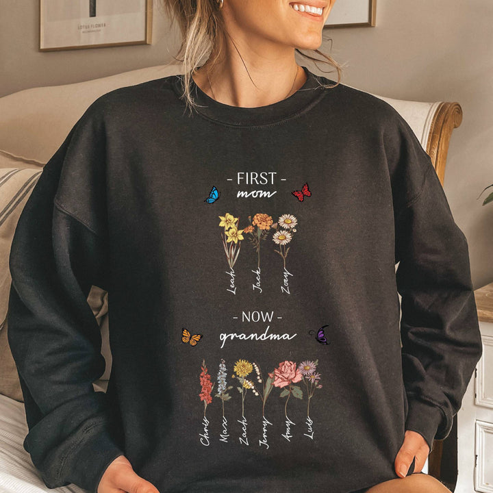 Damen Sweatshirt mit floralem Druck und inspirierendem Schriftzug Drune