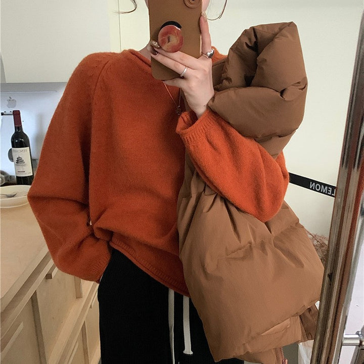 Damen Lässiger Pullover mit voluminösen Ärmeln und weichem Material Drune
