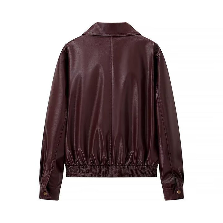 Damen Lässige Jacke mit hochschließendem Kragen und elastischem Bund Drune