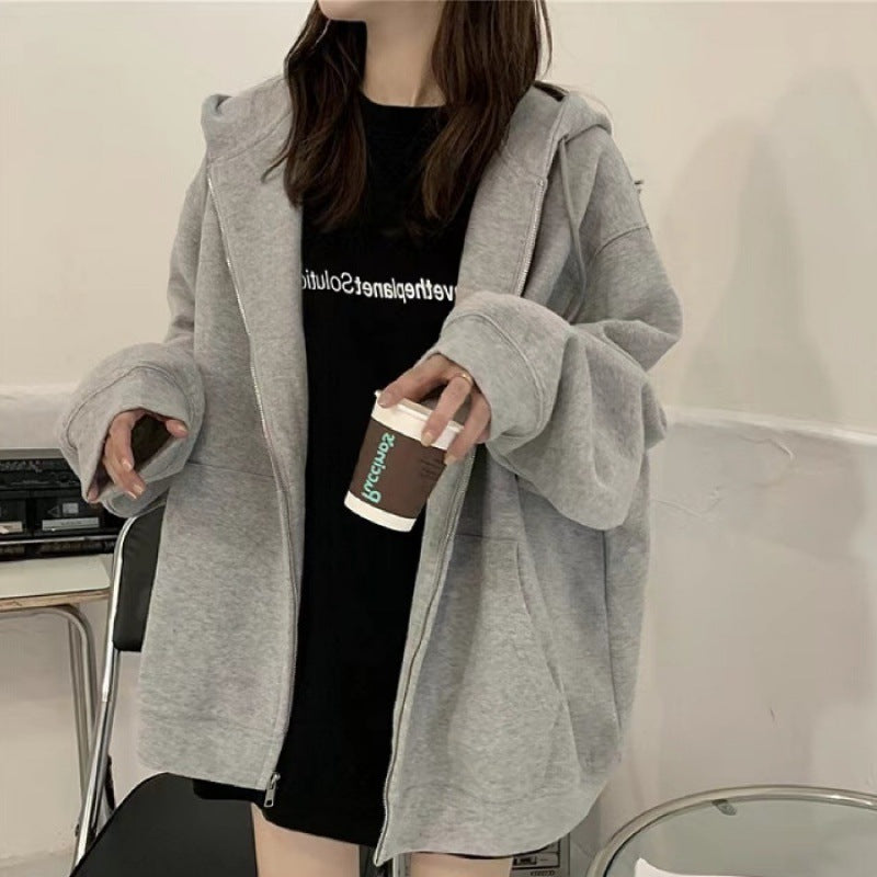Damen Oversized Zip-Hoodie mit lässigem Schnitt Drune