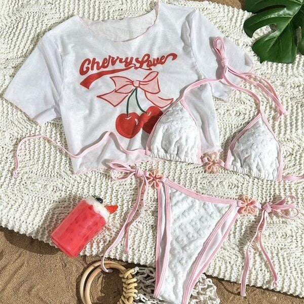 Damen Crop-Top und Bikinis Höschen Drune