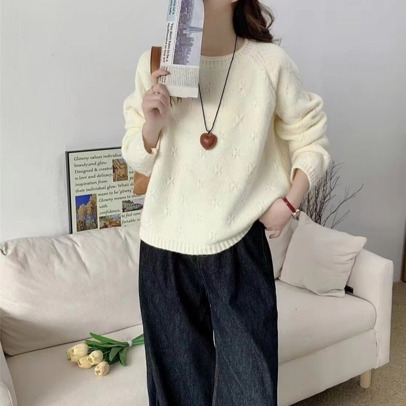 Damen Kuscheliger Strickpullover mit strukturiertem Muster Drune