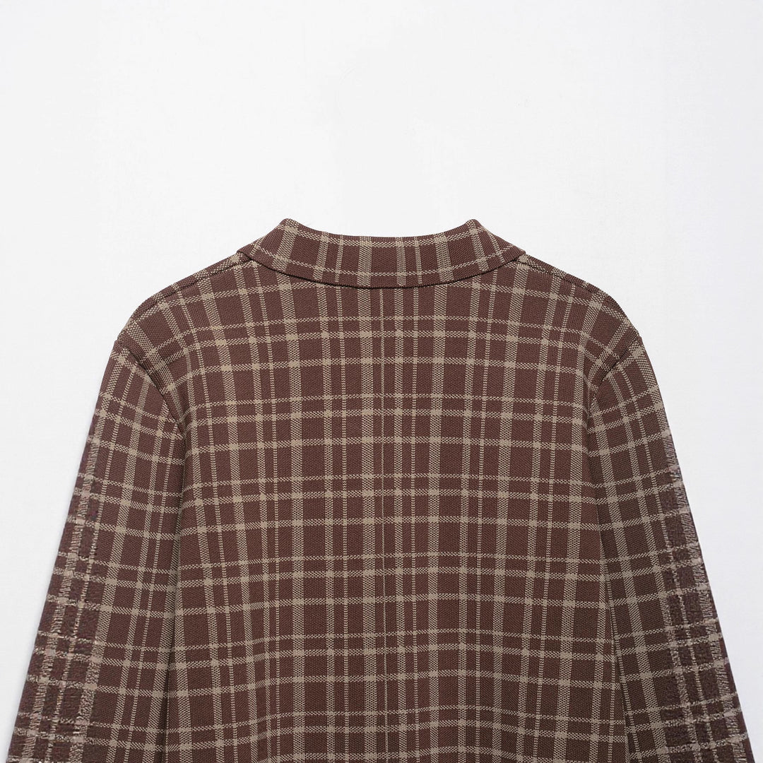 Damen Karierte Kurzjacke Drune
