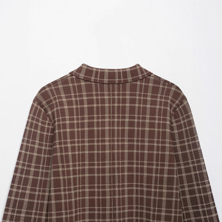 Damen Karierte Kurzjacke Drune