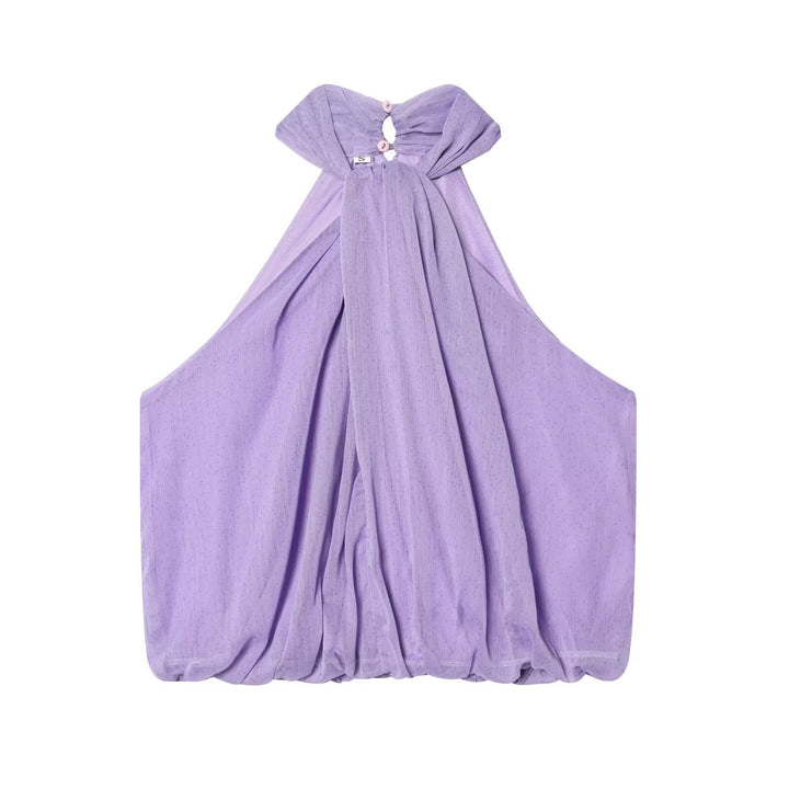 Damen ärmelloses Haltertop mit eleganter Raffung und modischem Schlüssellochausschnitt Drune