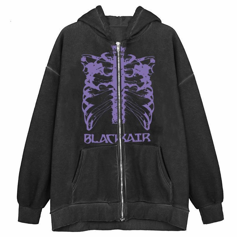 Damen Kapuzenjacke mit innovativem Skelett-Design Drune