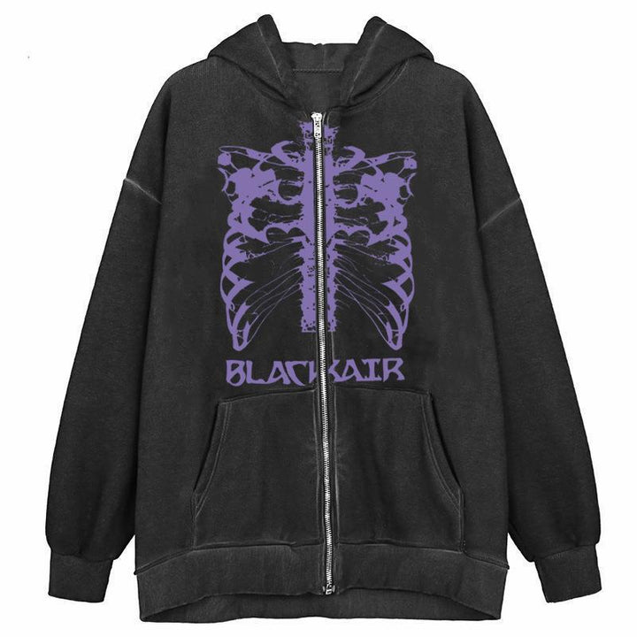 Damen Kapuzenjacke mit innovativem Skelett-Design Drune