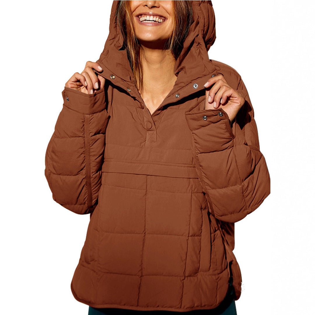 Damen Übergröße Steppjacke mit Kapuze Drune