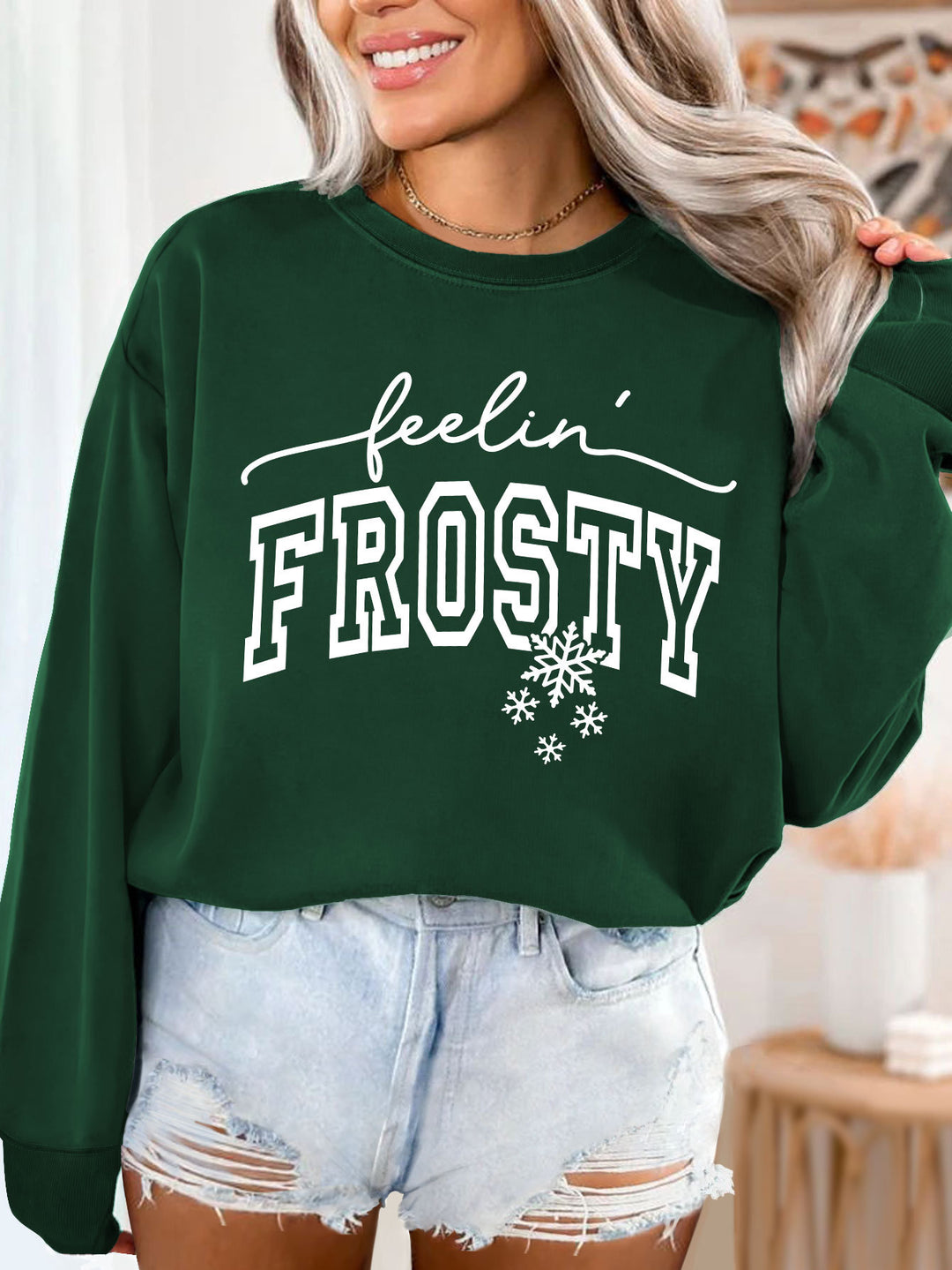 Damen Sweatshirt mit grafischem Aufdruck Drune