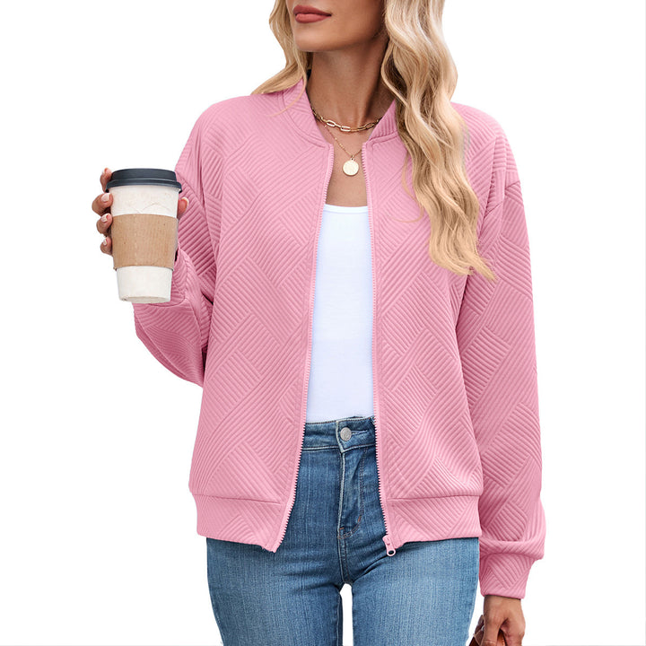 Damen lässige Strickjacke mit strukturiertem Muster und praktischen Taschen Drune
