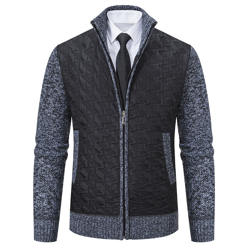 Herren stylische Strickjacke mit Steppdesign Drune