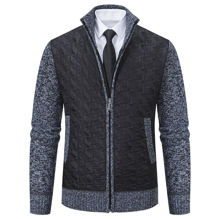 Herren stylische Strickjacke mit Steppdesign Drune