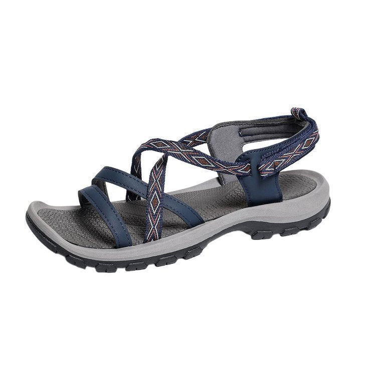 Damen Sportliche Trekking-Sandalen mit verstellbarem Riemen und gepolsterter Sohle Drune