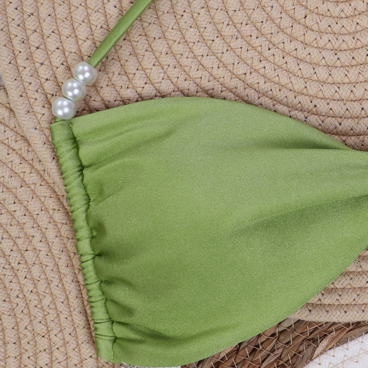 Damen Bandeau-Bikini mit eleganten Perlenschnüren Drune