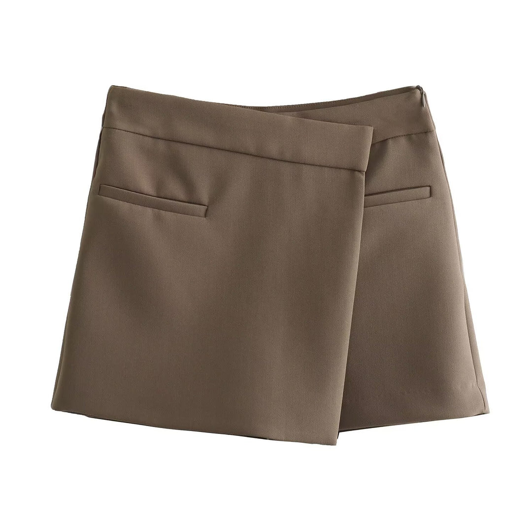 Damen eleganter Minirock mit subtilen Taschen und tailliertem Schnitt Drune