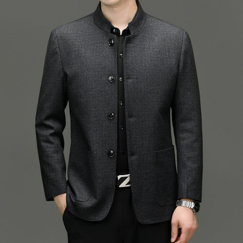 Herren modische Blazerjacke aus hochwertigem Stoff und elegantem Schnitt Drune