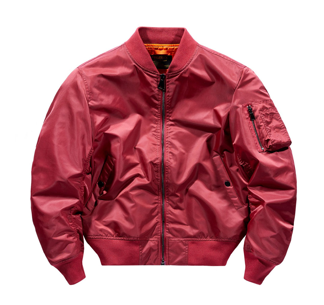 Herren  leichte MA-1 Flugbomberjacke im Stil mit Taschenutilityfach und gerippten Abschlüssen Drune