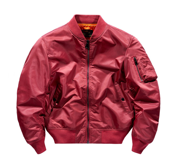 Herren  leichte MA-1 Flugbomberjacke im Stil mit Taschenutilityfach und gerippten Abschlüssen Drune