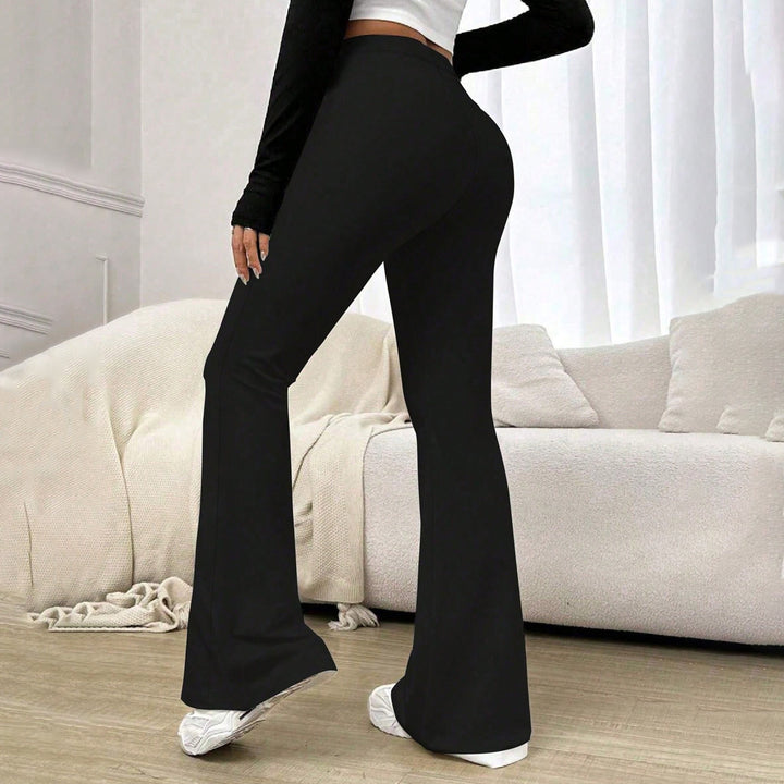 Damen Hohe Taille Flared Pants Drune