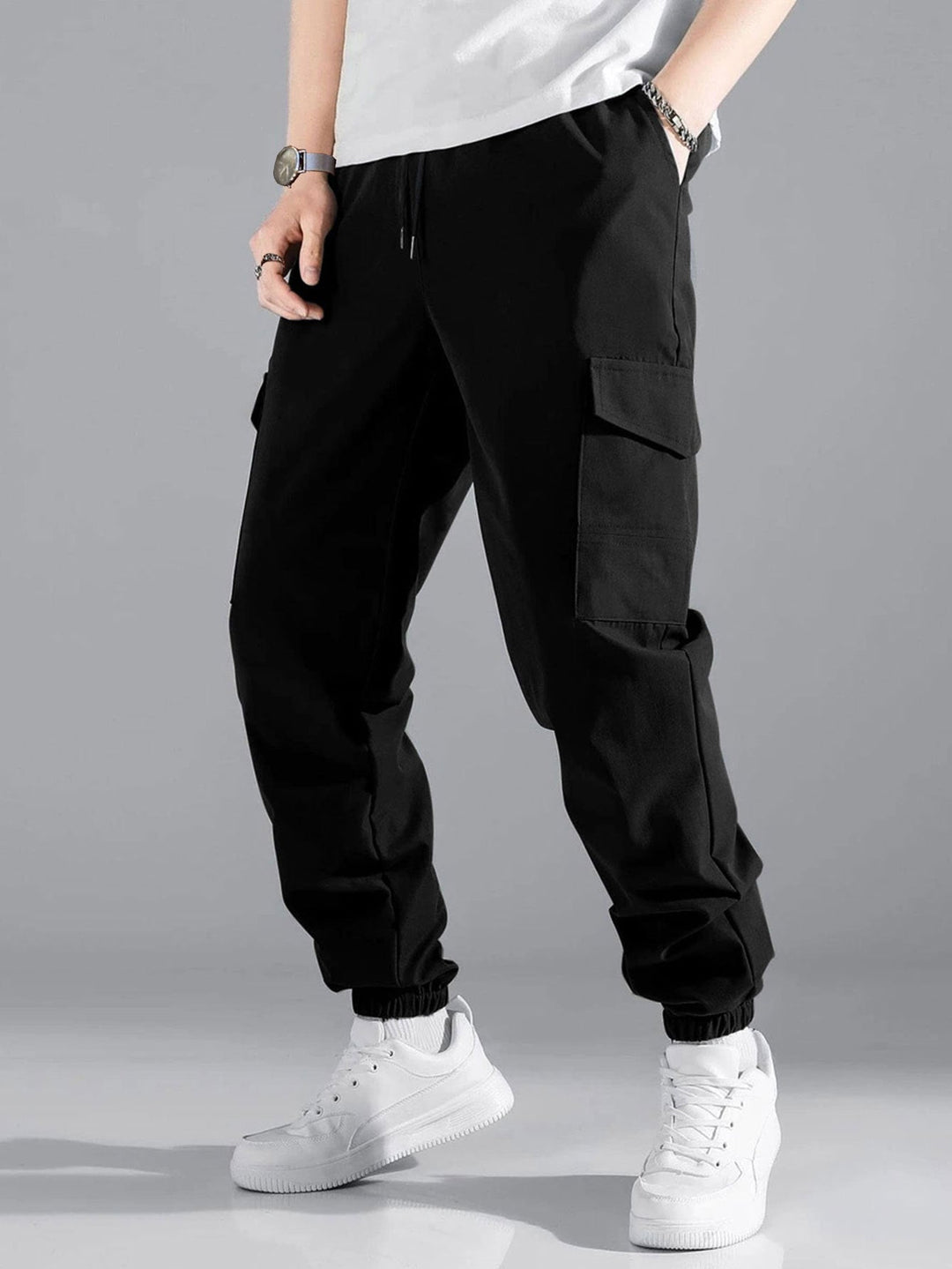 Herren Cargo-Hose mit elastischem Bund und multifunktionalen Taschen Drune