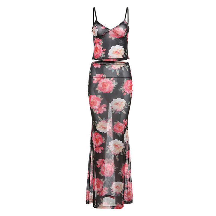 Damen Langärmliges Sommeroberteil mit floralem oversize Design Drune