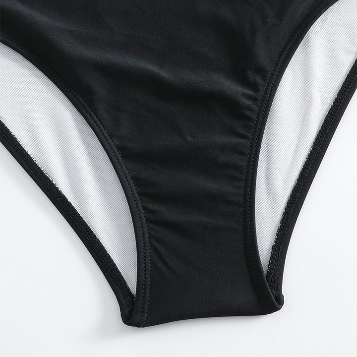 Damen Einteiler Badeanzug mit modischem Wickeldesign und figurformender Wirkung Drune