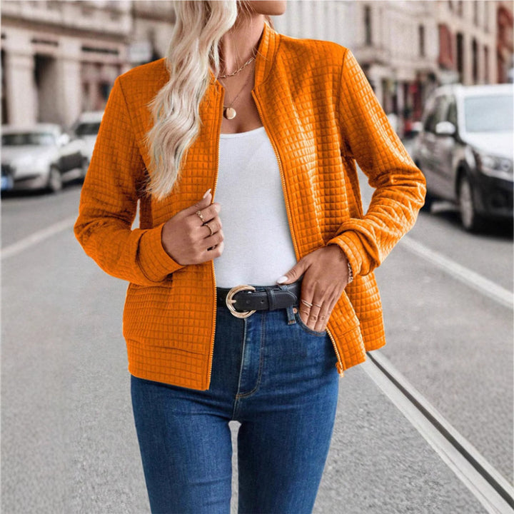Damen leichte Steppjacke mit hohem Kragen und durchgehendem Reißverschluss Drune