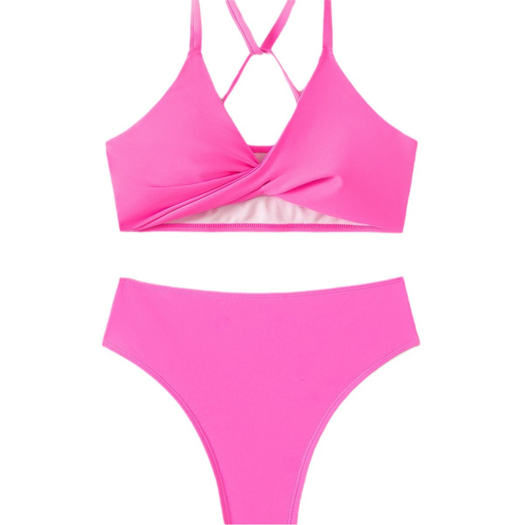 Damen Bikini-Set mit stylischem Sportoberteil und hochgeschnittenem Slip Drune