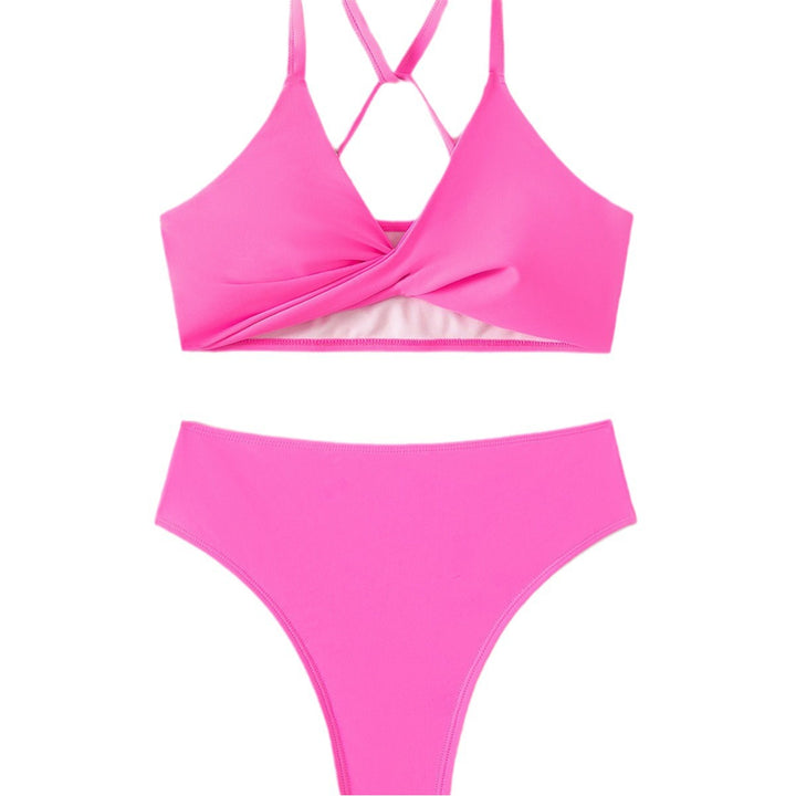 Damen Bikini-Set mit stylischem Sportoberteil und hochgeschnittenem Slip Drune