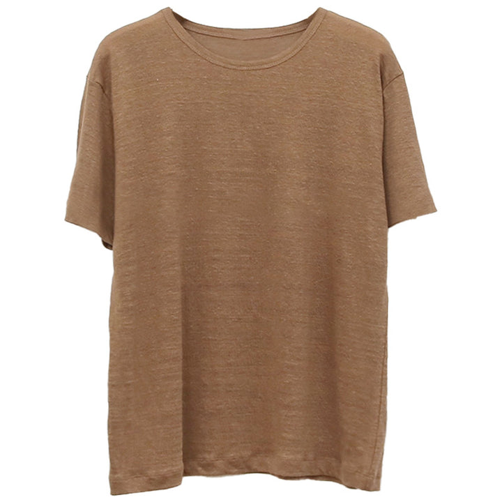 Damen lässiges Oversize T-Shirt aus atmungsaktiver Baumwollmischung mit strukturierter Oberfläche Drune