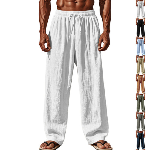 Herren lockere Strandhose mit elastischem Bund und seitlichen Eingrifftaschen Drune