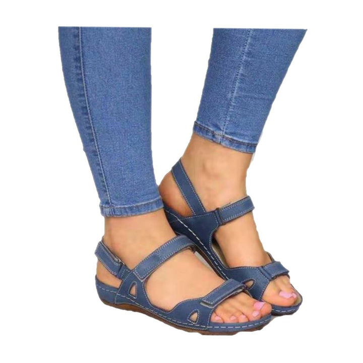 Damen Sportliche Sandalen mit verstellbaren Riemen und ergonomischem Fußbett Drune