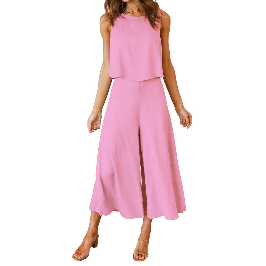 Damen bequemer Jumpsuit mit weitem Bein und schulterfreiem Design Drune