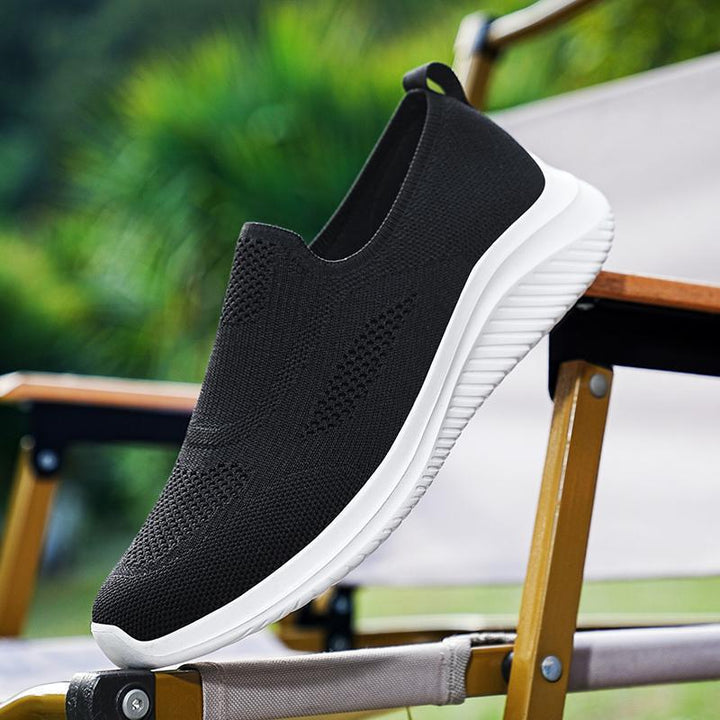 Herren Leichte Slip-On Sport Sneakers mit Atmungsaktivem Strickdesign Drune