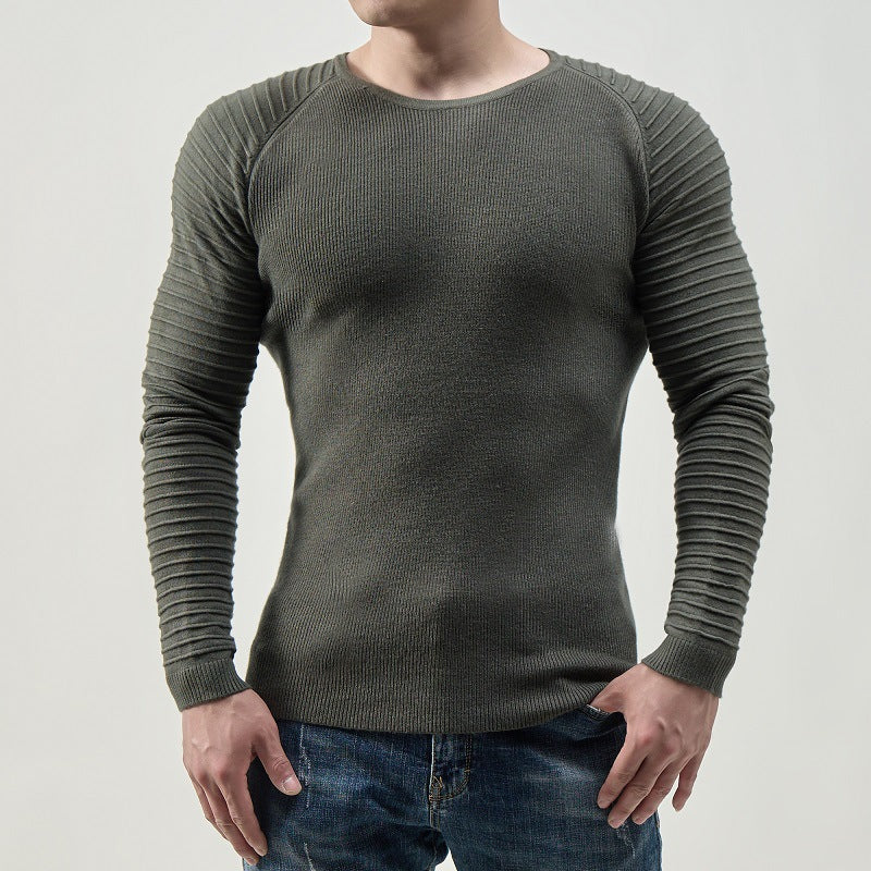 Herren modischer Strickpullover mit innovativer Rippstruktur Drune