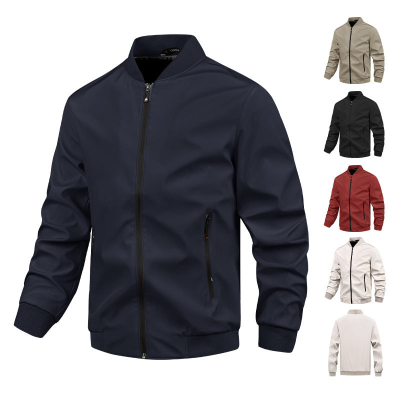 Herren moderne Bomberjacke mit elastischem Bündchen und praktischen Taschen Drune